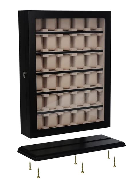 Z 20 Piece Black Wood Watch Display
