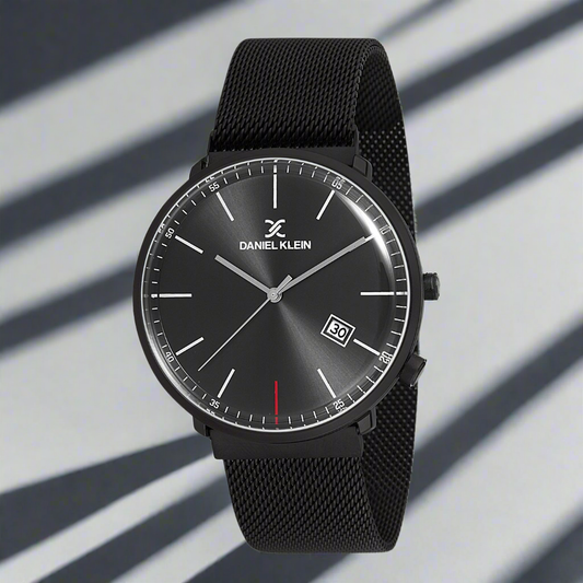 Black Mesh Strap - Date Watch