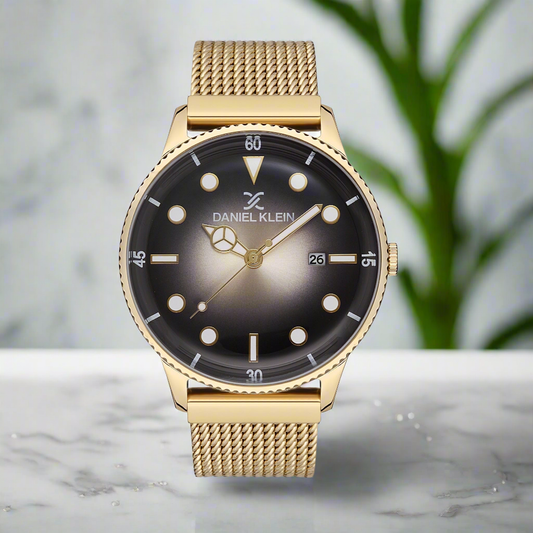 Date - Golden Mesh Strap